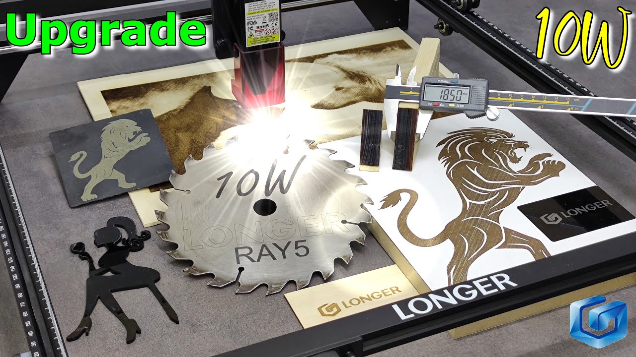 LONGER RAY5 10W Laser Engraver compressed double beam Laser Module whit 3.5