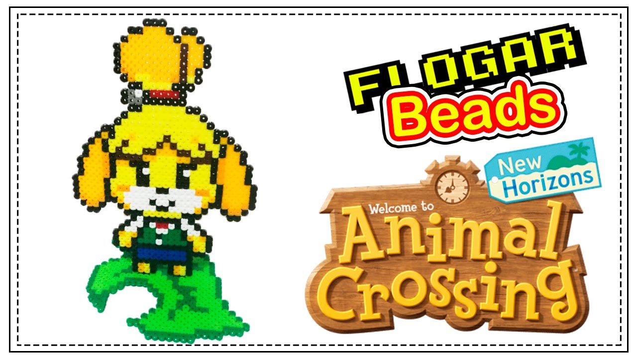 ANIMAL CROSSING CANELA / ISABELLE con HAMA BEADS (Perler Beads Tutorial) - FLOGAR BEADS