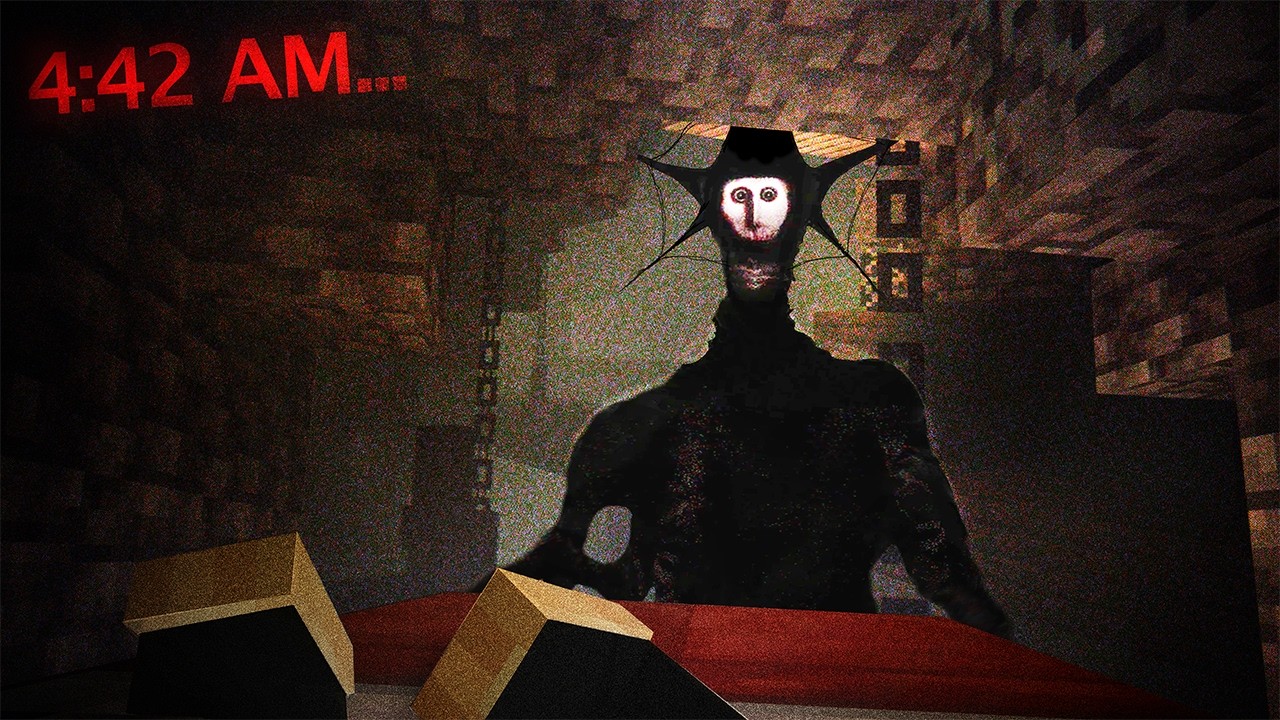 I Slept Overnight In a Cave In VR Minecraft With Horror Mods...