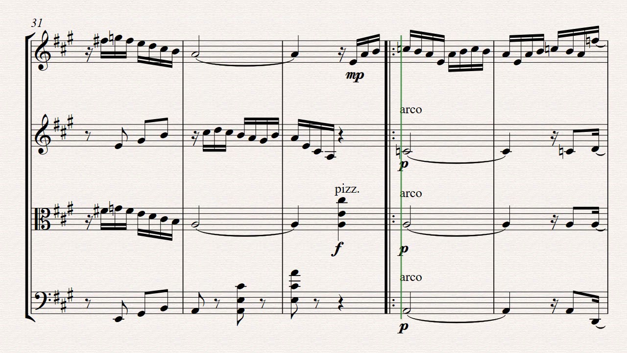 Partitura Brasileirinho para Quarteto de Cordas - DOWNLOAD PARTITURA GRÁTIS