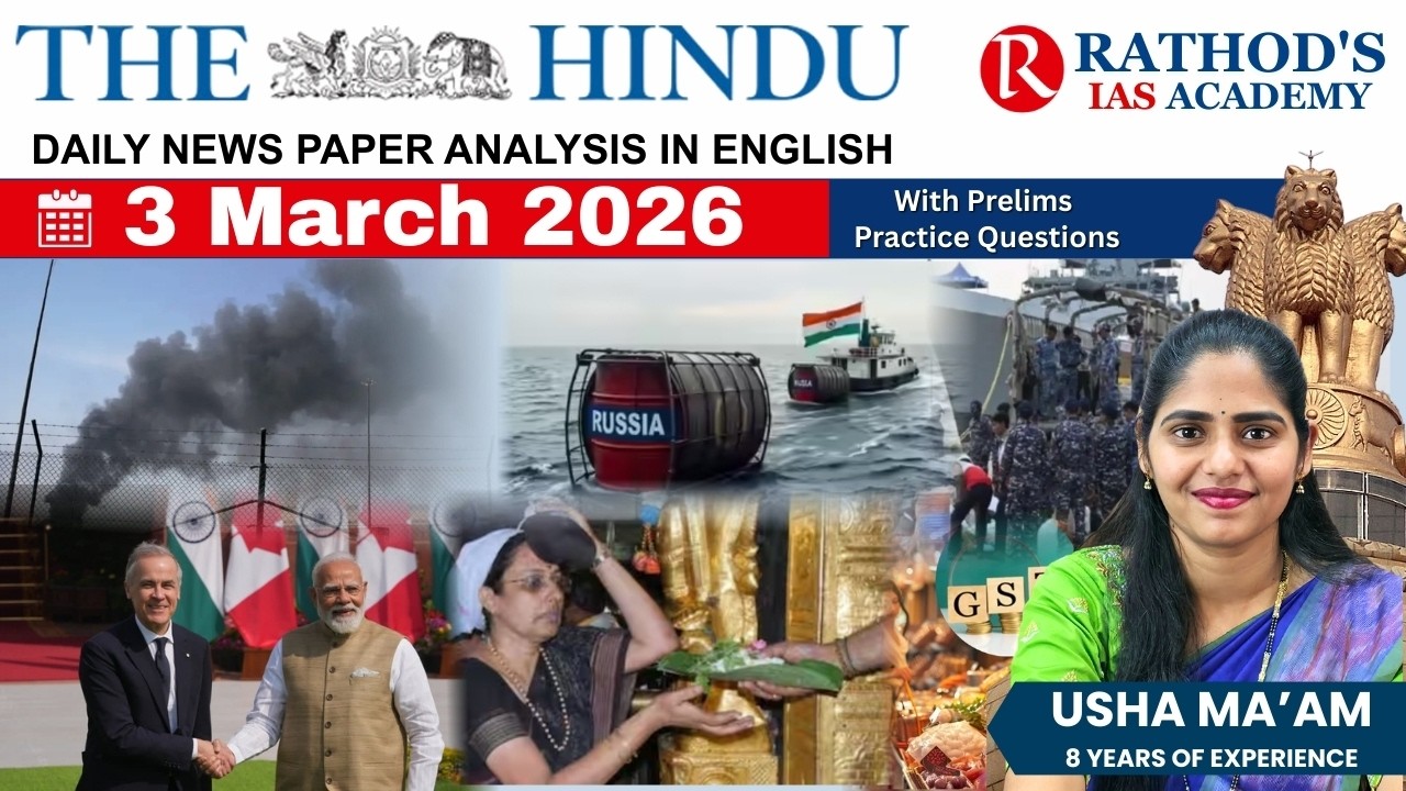 The Hindu newspaper analysis 3-3-2026 / UPSC Daily current affairs | The Hindu #upsc