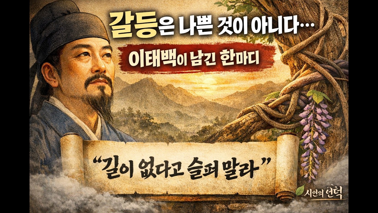 사람은 왜 갈등 속에서 길을 찾을까? #시인의 언덕 하루일상중 에서 퍼올린 시를 노래하다  #갈등#이태백#인생명언#철학이야기#동양철학#삶의지혜#인생의갈림길#마음치유#고전시#인생철학