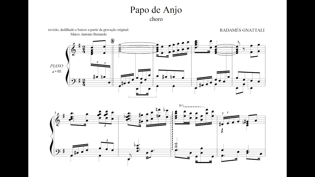 Radamés Gnattali - Papo de anjo (Marco Bernardo, piano)
