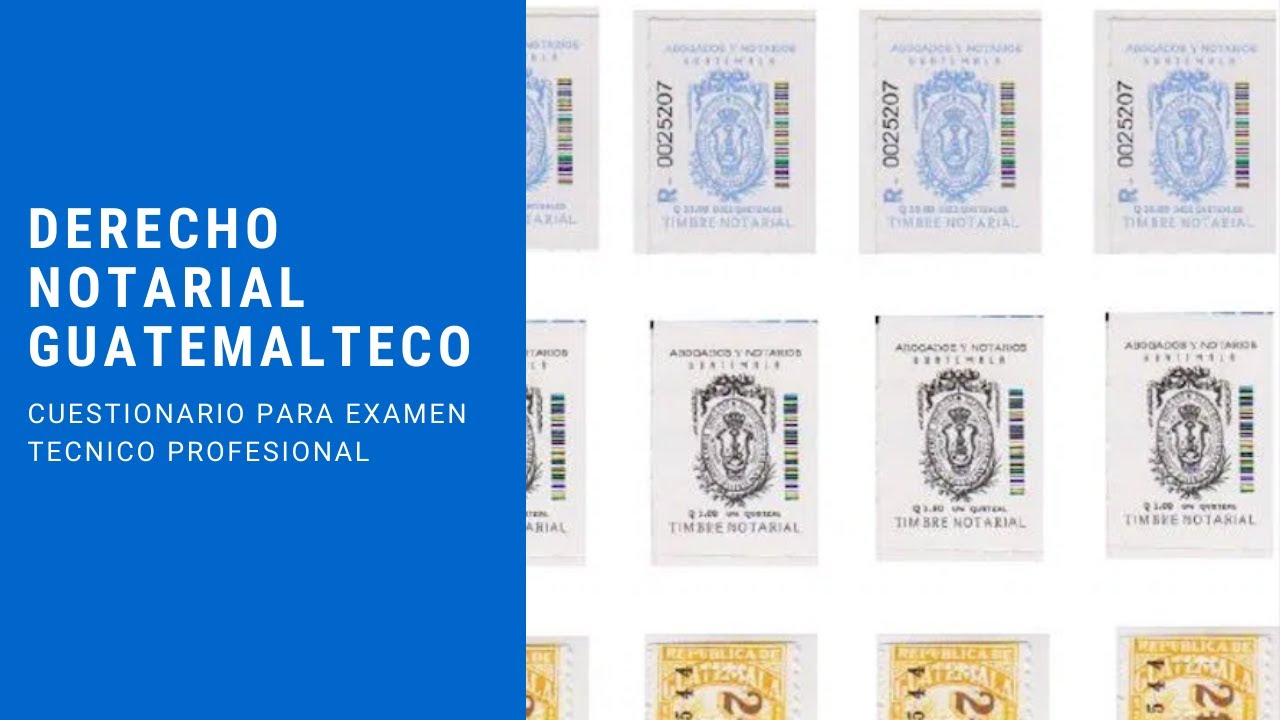 Derecho Notarial 2 Guatemala Preguntas Examen Técnico Profesional 2