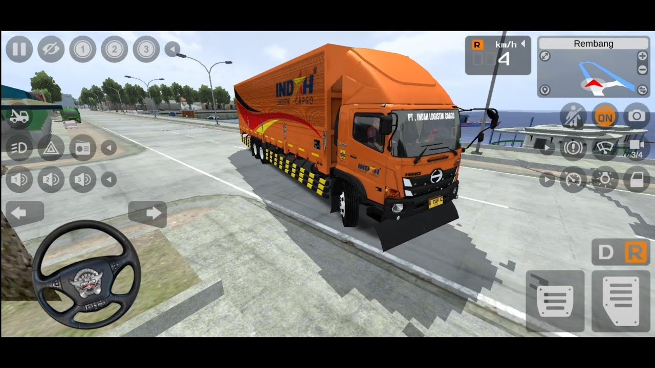 WAW PERMAINAN TRUCK HINO WING BOX INDAH LOGISTIK MENGANTAR PESANAN - GAME BUS SIMULATOR INDONESIA