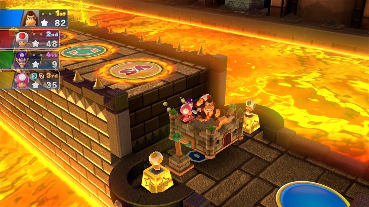 Mario Party 10 Mario Party #653 DK vs Toad vs Waluigi vs Toadette Chaos Castle Master Difficulty