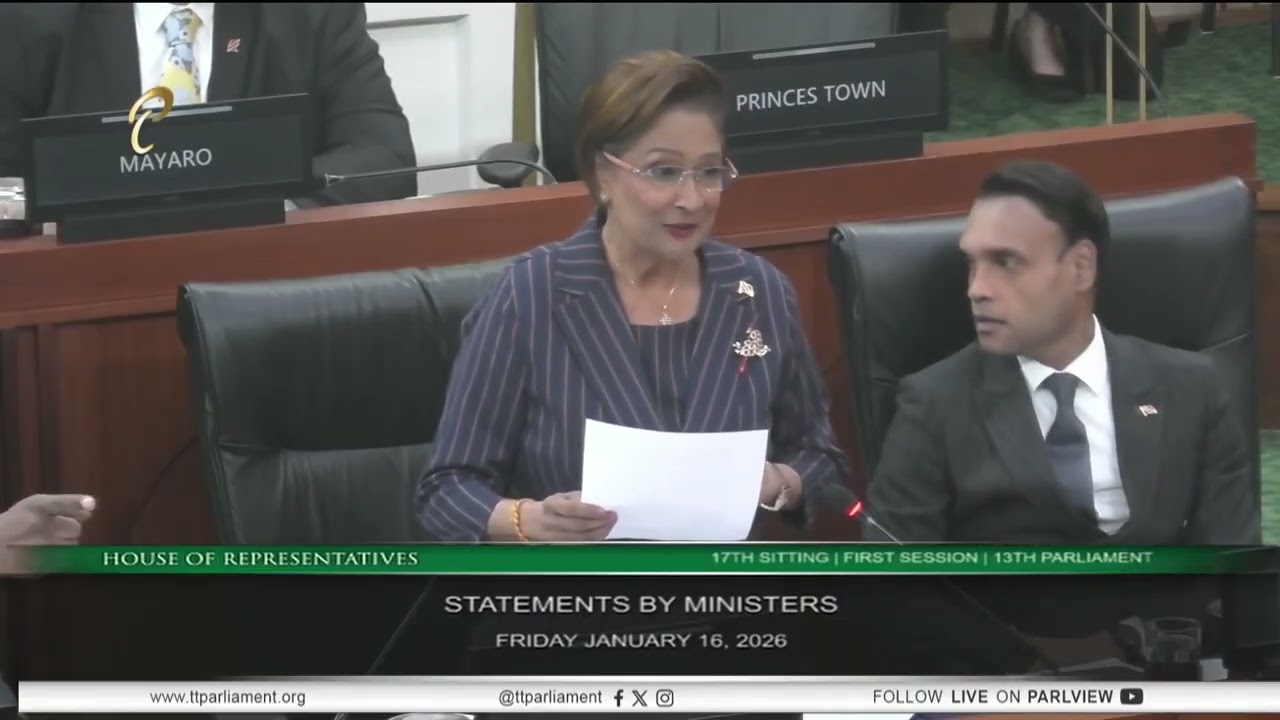 Prime Minister Kamla Persad-Bissessar: Parliamentary Contribution January 16 2026