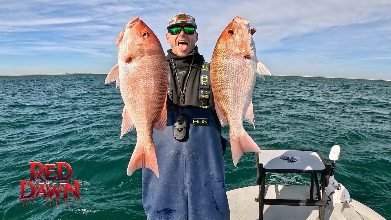 Red Snapper Limit in 20 Minutes - State Waters on a Bay Boat