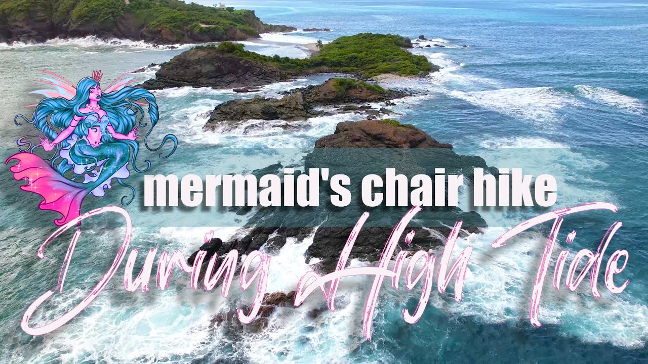 Большие прибои в бассейне Little Mermaid's Chair на острове Сент-Томас