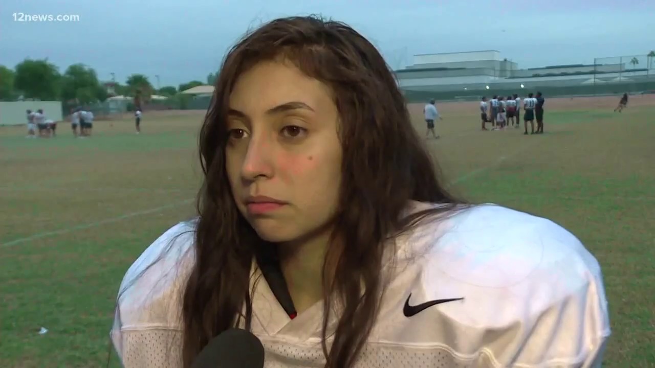 Centennial High School has its first female football player