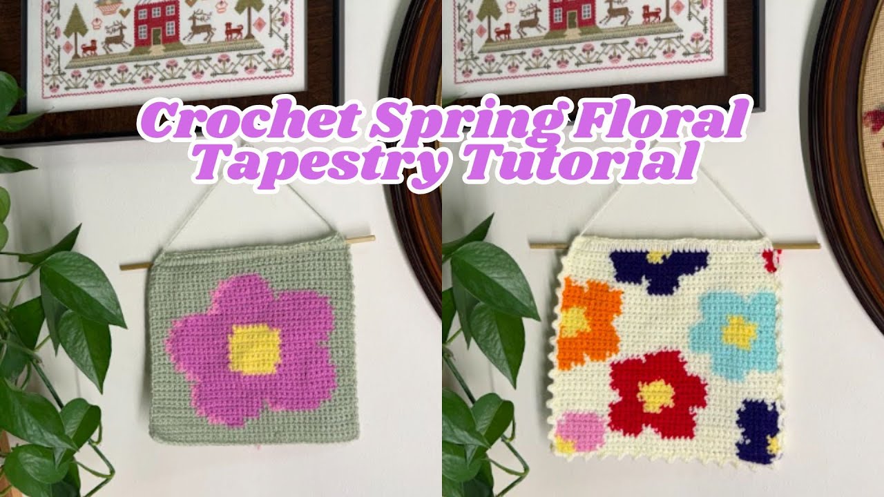 RIGHT HANDED: Crochet Spring Floral Tapestry Tutorial