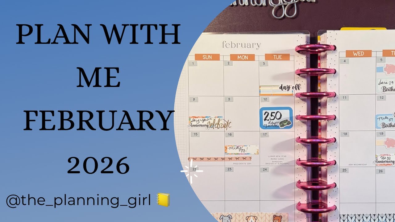Планируйте вместе со мной | Февраль | Классический ежедневник Happy Planner