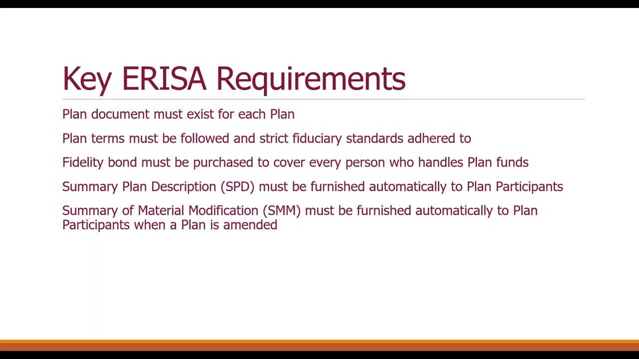 ERISA Part 2- The Law & Compliance