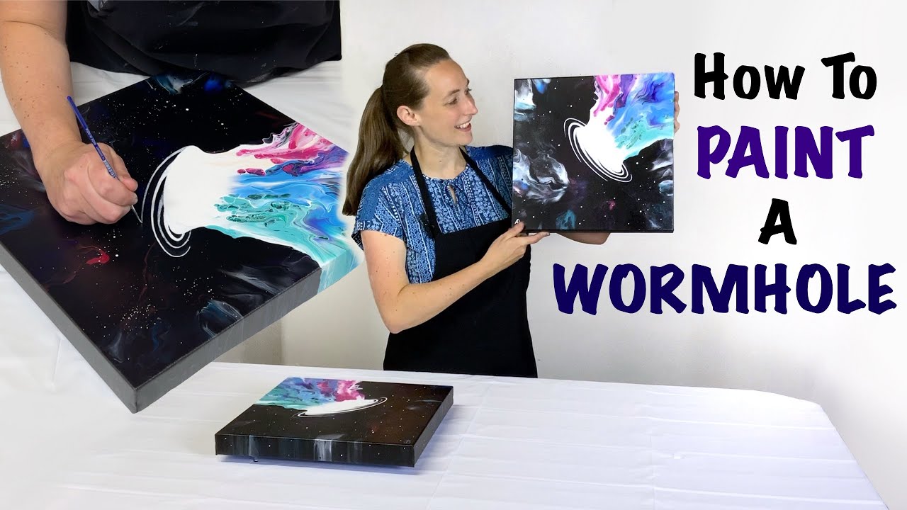Simple Brush Touch-Ups Turn An Acrylic Pour Into MAGIC! 💫