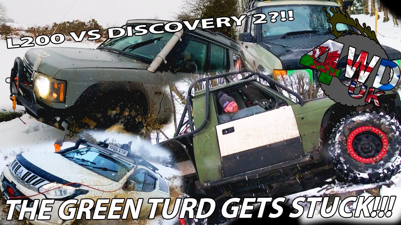 Снег в Северном Уэльсе | КАК ОН ЗАСТРЯЛ? | L200 против Discovery 2 | GREEN LANING | 4WDUK