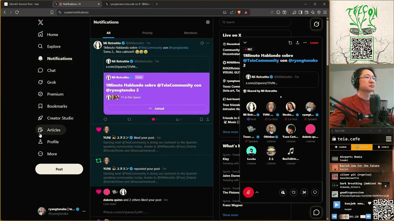 TEIA in Spanish (And Some Portuguese) Tezos Community Stream 🎭 (teia.art, Tezcon Seattle)