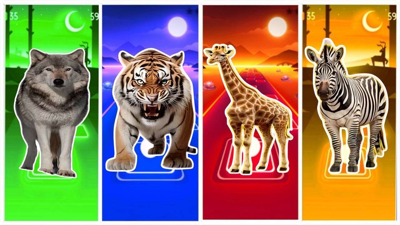 Tiles Animals😘COW🆚ELEPHANT🆚BULL 🆚FERDINANT 🎼Coffin