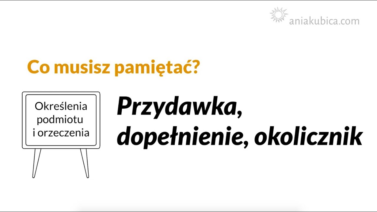 Przydawka, dopełnienie, okolicznik (części zdania)