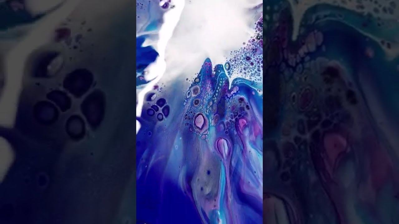 Fluid Art | Dutch Pour on a Vinyl Record | Jewel Cells!