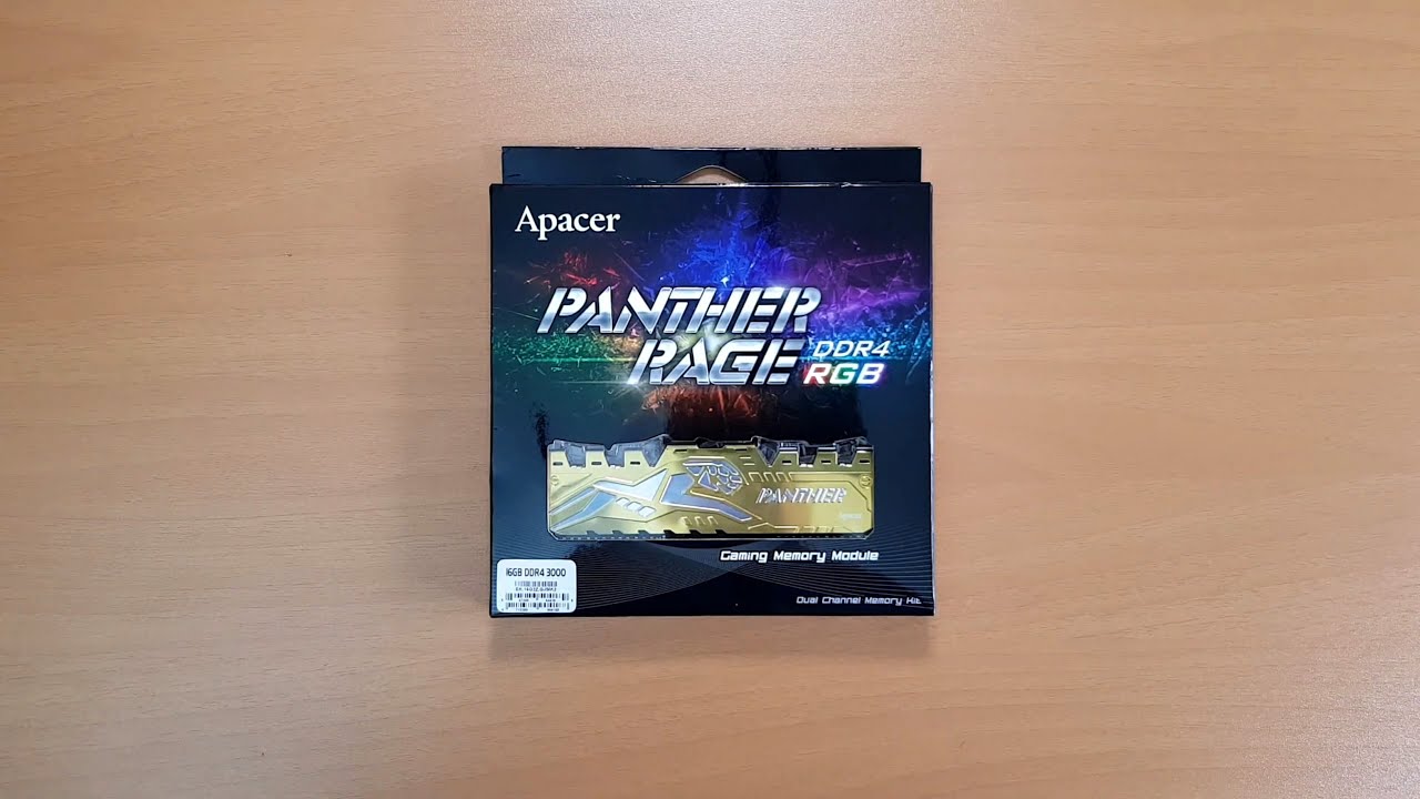 Unbox y Detalles Técnicos Memoria Apacer PANTHER RAGE RGB 2x8GB DDR4-3000C16 Gold