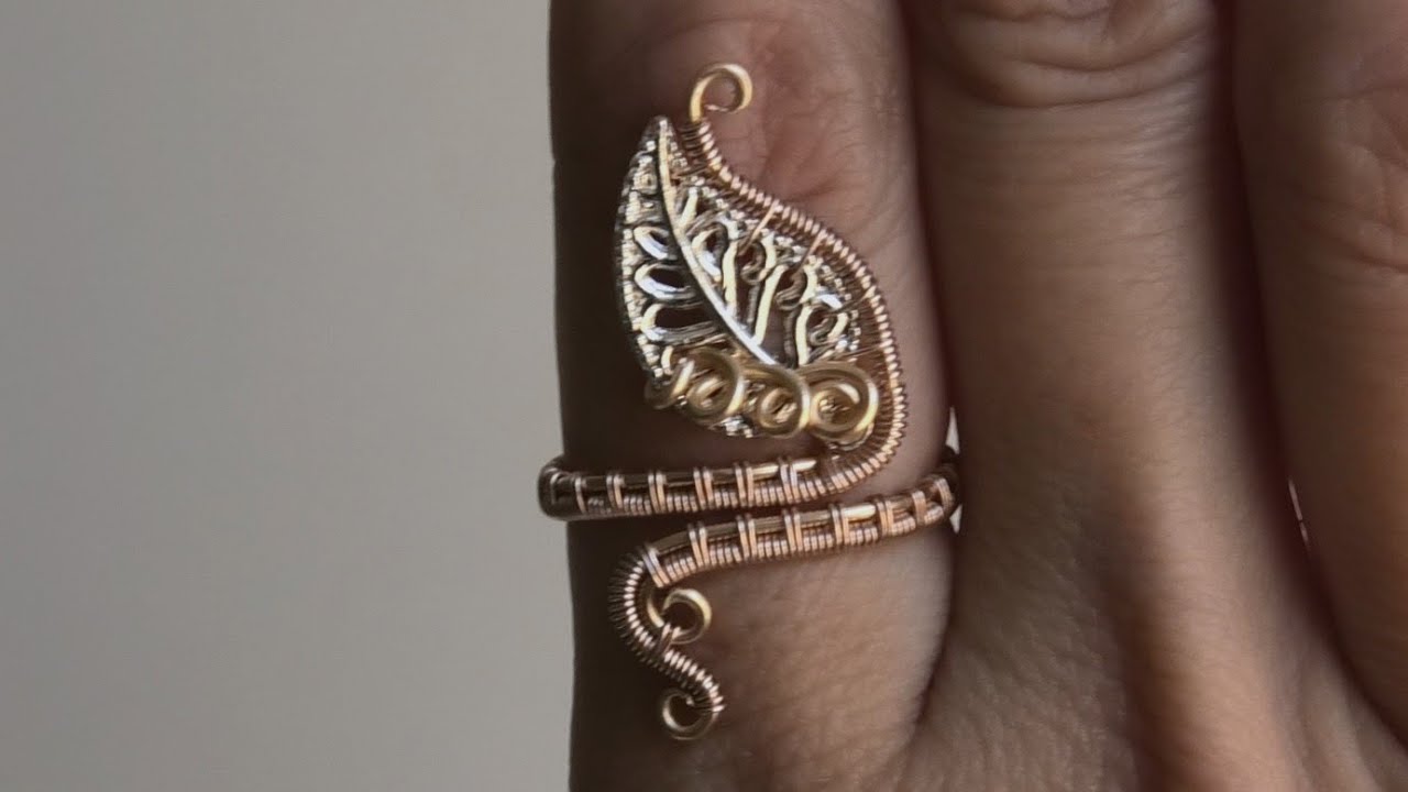 Elven Leaf Ring Wire Wrapped Tutorial