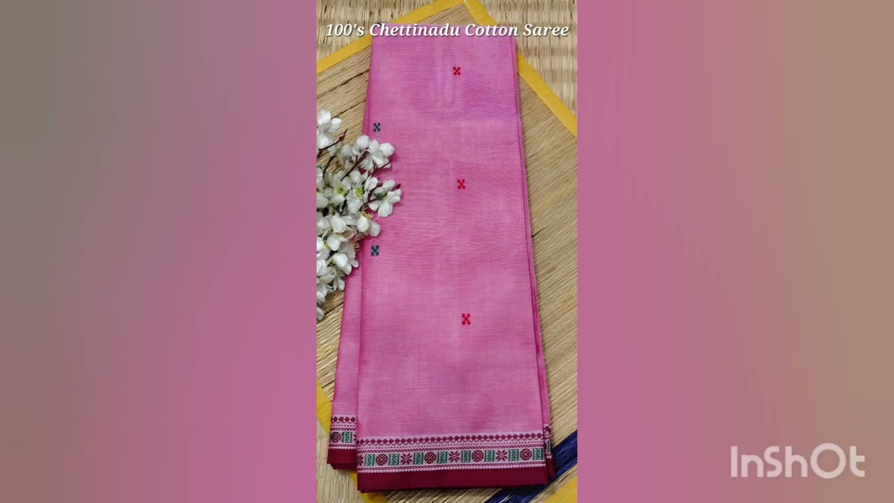 Chettinad cotton saree with blouse 