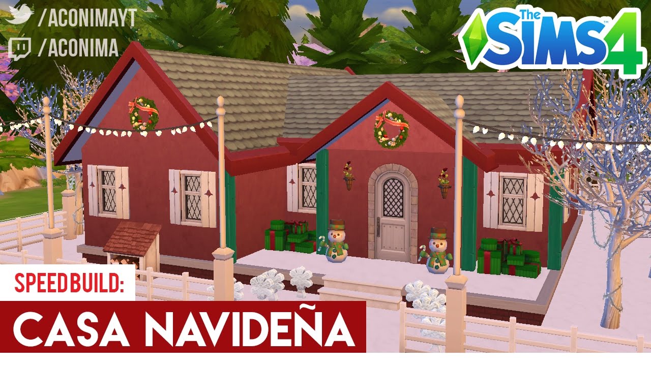 SIMS 4 | SPEED BUILD: Casa Navide&ntilde;a (Colaboraci&oacute;n con GrumpyMandy)