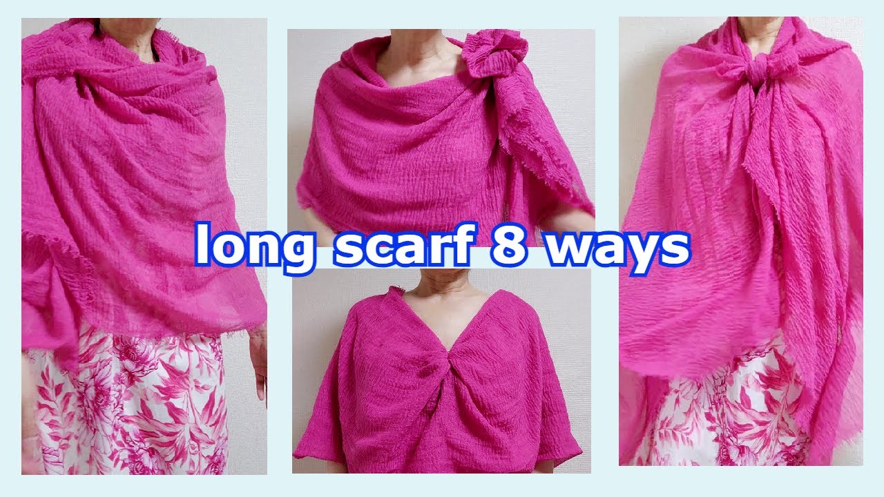 ♡サマードレスと【ストールの巻き方】８アレンジ！結婚式にもカジュアルにも使える！how to wear a scarf elegant with dress  #ドレスとストール #scarf