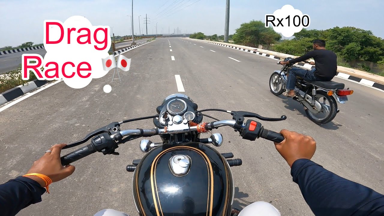 Bullet 350 vs Yamaha Rx100 Drag Race 🎌 | Legend VS Icon | @b4bullet