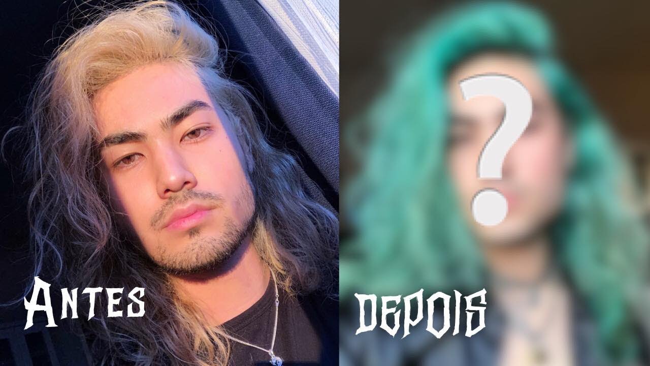 PINTEI MEU CABELO DE TURQUESA!!!!