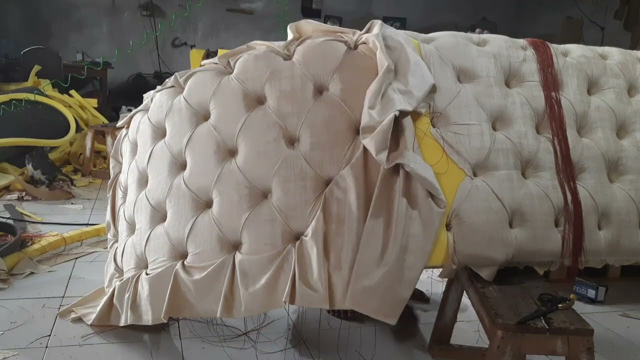 cara membuat sofa sudut Leter U / cara membuat sofa Leter L