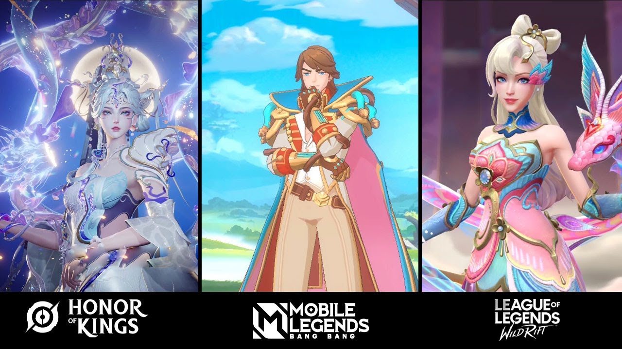 Lux, Xavier, Nuwa : Expensive Skin | Mobile Legends vs Honor of Kings vs Wildrift