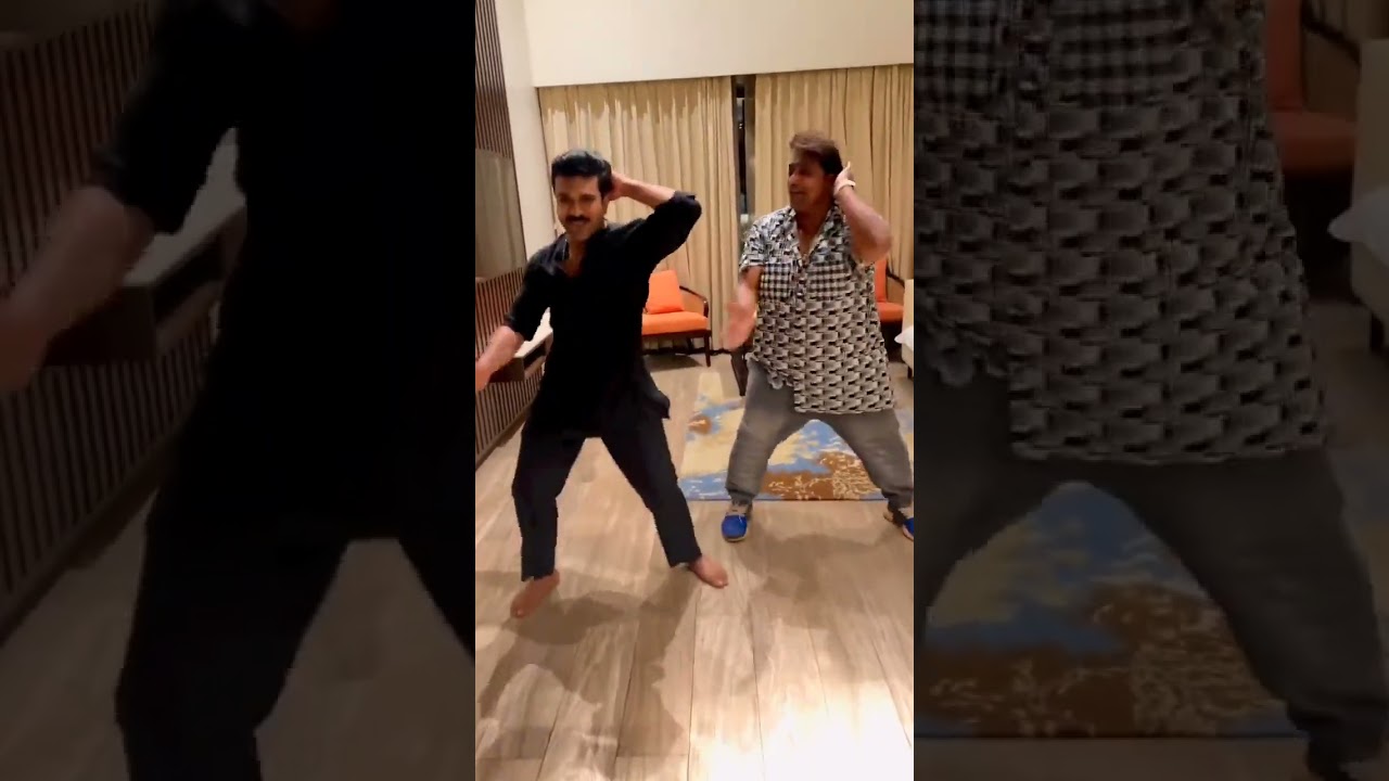 #RamCharan Dances to #MeinKhiladiTuAnari song with #Ganesh Master ❤️❤️ During #RC15 dance session