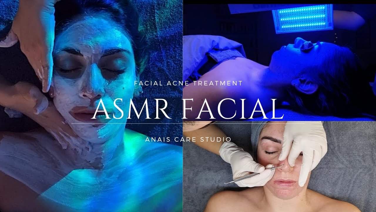 ASMR FACIAL traitement acné - Affirmations positives - Anaiscarestudio