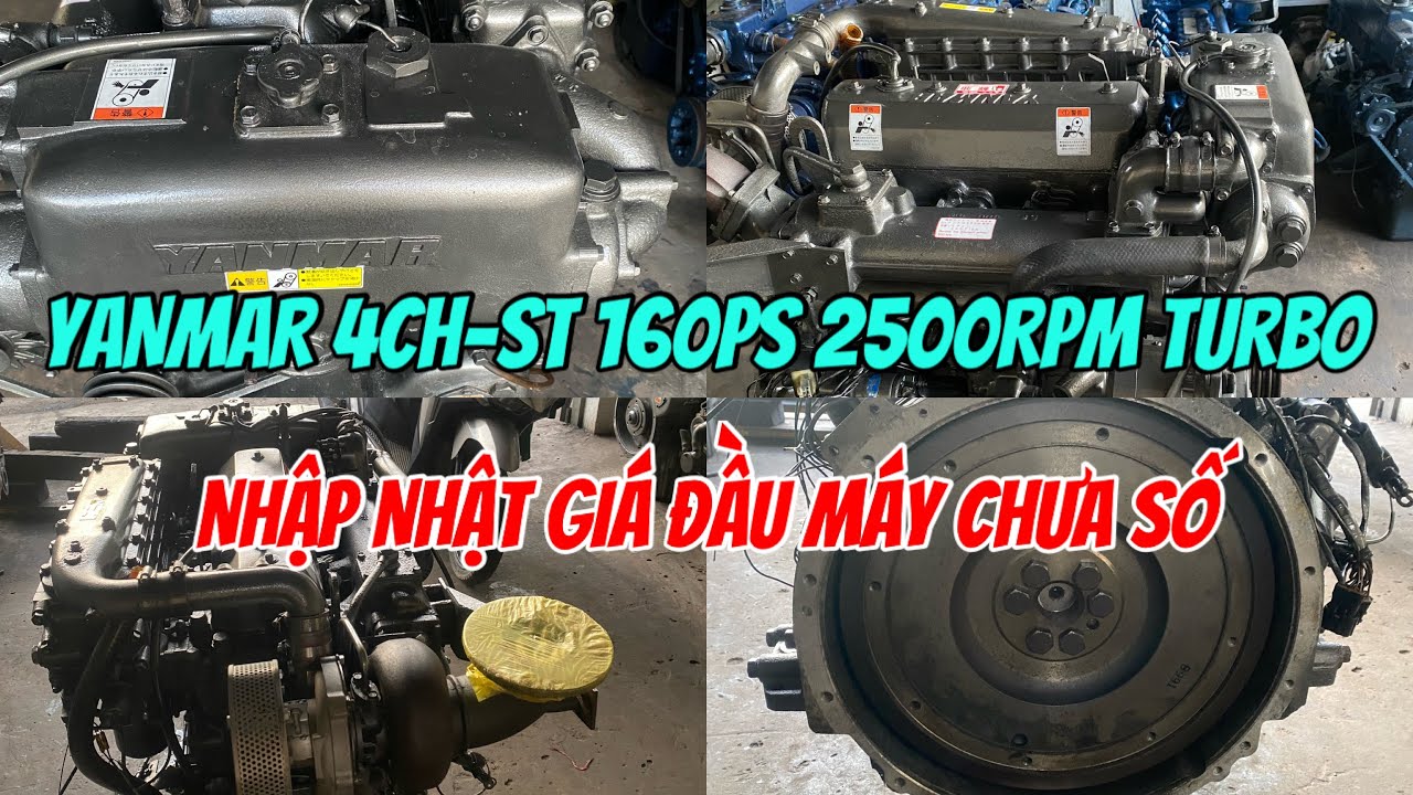 Bán Động Cơ Yanmar 4CH-ST 4Cò 160ps 2500rpm Turbo Đầu Máy 65Tr Nhập Nhật 0923,5555,97Tâm |Tâm Vlog