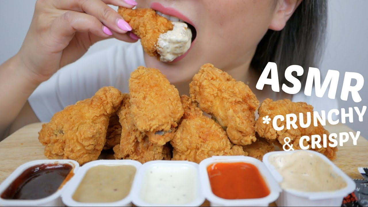 ASMR KFC Crunchy & Crispy HOT WINGS | *NO Talking Eating Sounds | N.E Let's Eat