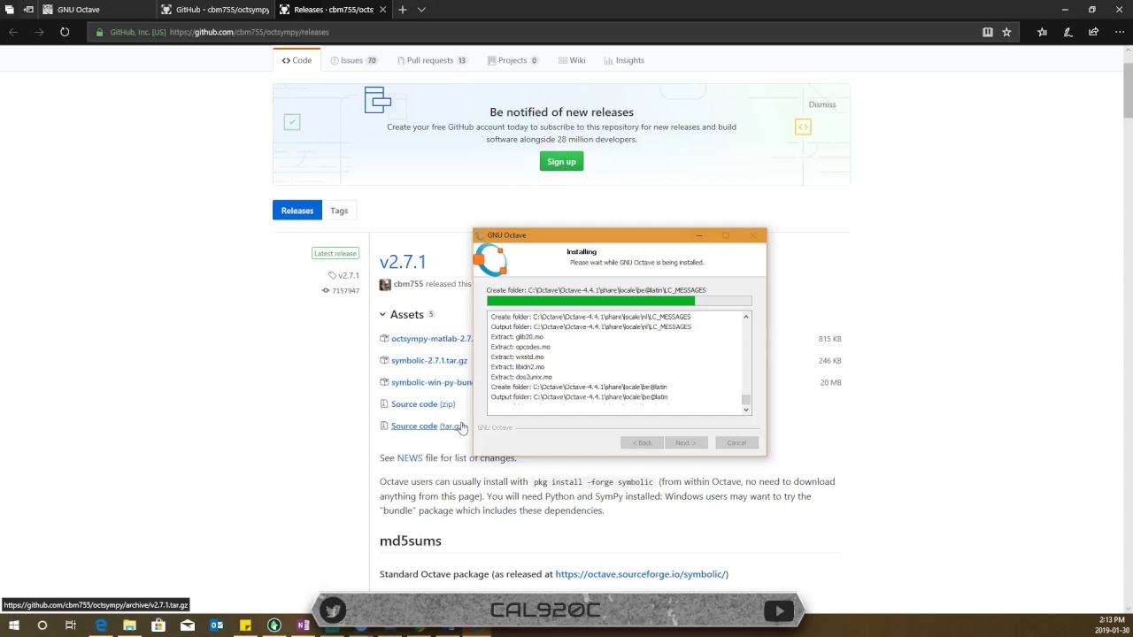 GNU Octave - Install, Load, Run Symbolic Package