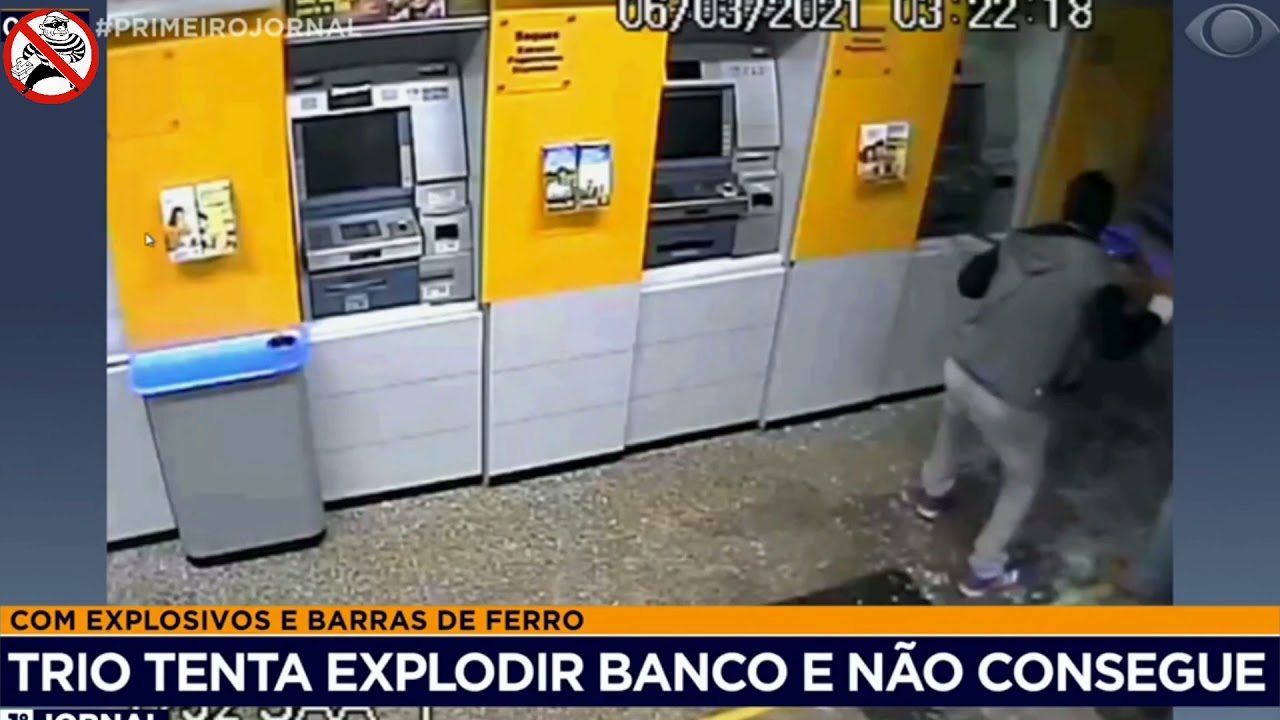 assalto em caixas eletr&ocirc;nicos imagens impressionantes
