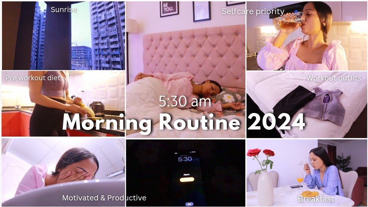 My 5:30am Morning ROUTINE (2024) | Wake-up early + Productive habits 🌱 life changing | Gulguli Singh