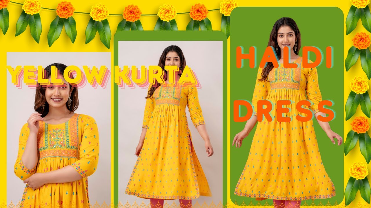 Yellow kurta for Haldi || Meesho Kurta Haul || Flipkart Kurta Haul ||  Haldi dress || Haldi kurta
