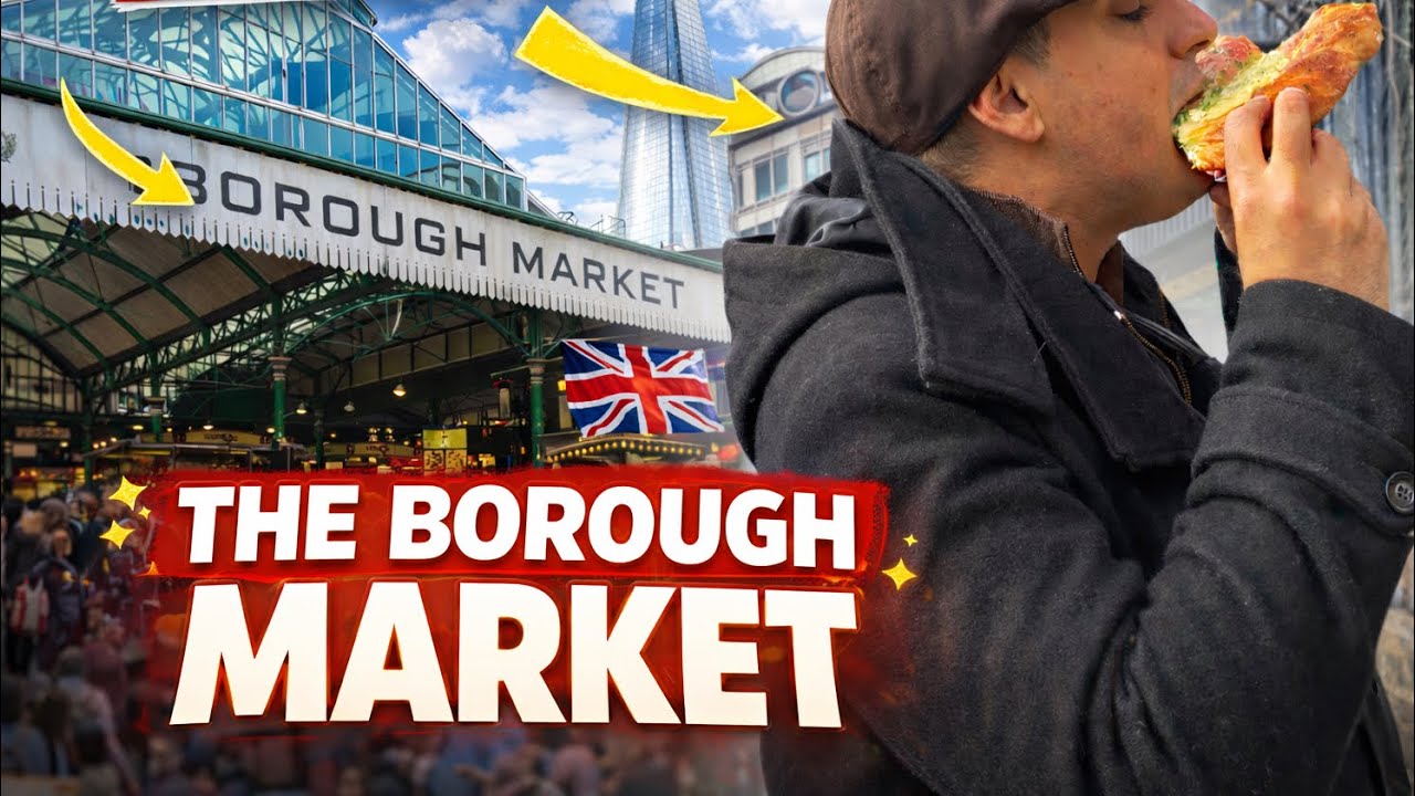 COMIDA CALLEJERA en el mercado de moda de  Londres The Borough Market 🇬🇧👩🏻‍🍳