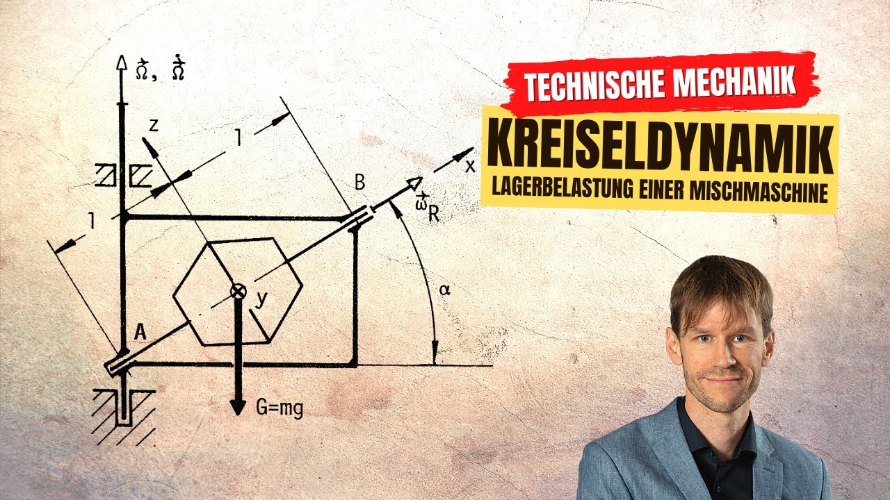 Kreiseldynamik einer Mischmaschine - Lagerbelastung (Dynamik, Technische Mechanik)