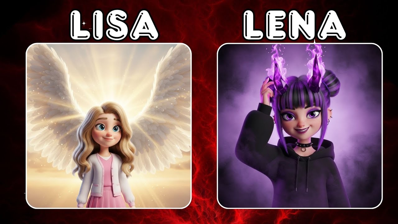 Lisa or Lena – Angel vs Demon 😇😈 | Epic Heaven vs Hell Aesthetic Battle ⚡ #aurapoints