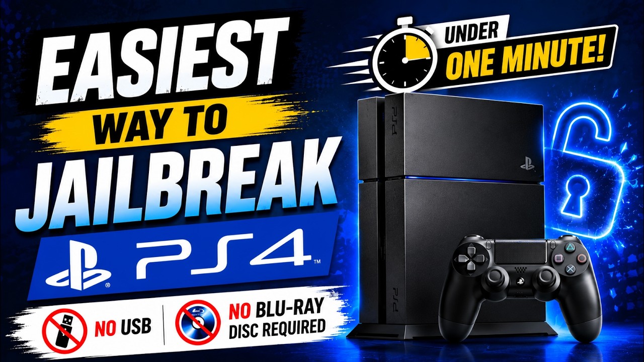 САМЫЙ ПРОСТОЙ СПОСОБ СДЕЛАТЬ Джейлбрейк PS4 МЕНЬШЕ, ЧЕМ ЗА МИНУТУ. USB-накопитель/диск Blu-ray не...
