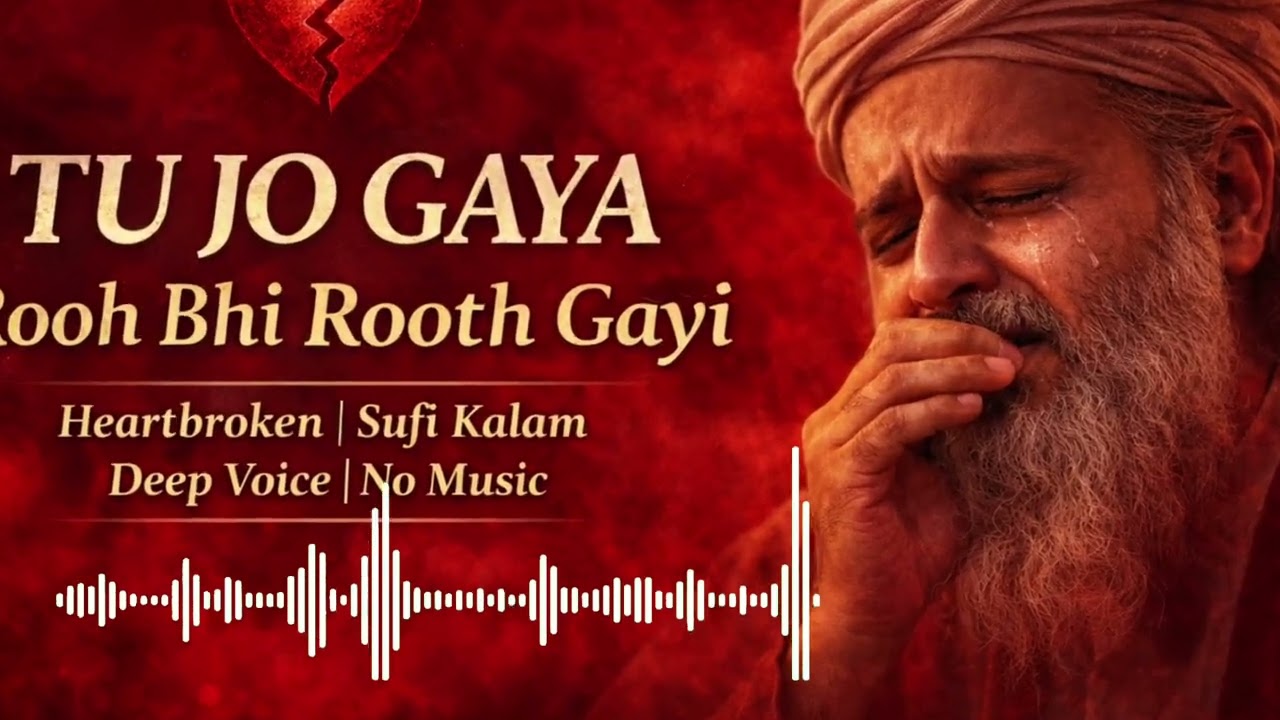 Tu Jo Gaya To Rooh Bhi Rooth Gayi | Heart Touching Sad Sufi Kalam | No Music Deep Voice