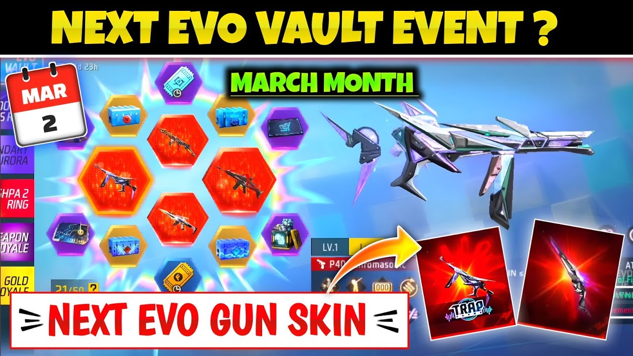 Next Evo Vault Event ? | Free Fire Next Match Evo Gun Skin | Next March Month Evo Vault Event FF