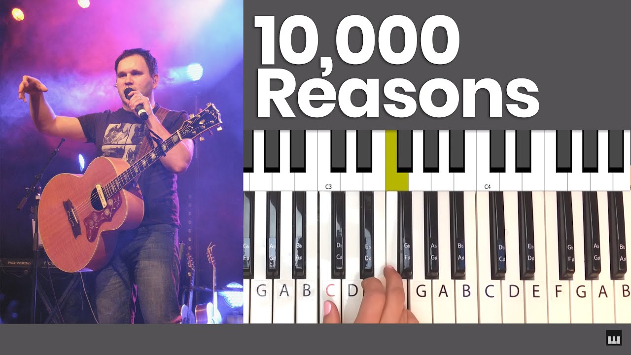 10,000 Reasons - Bless the Lord, Oh My Soul - Piano Tutorial and Chords (Matt Redman)
