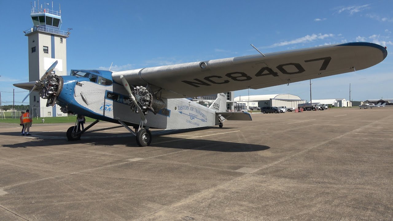 Flying on the Ford Tri-Motor at Denison's North Texas Regional Airport  4k #airplane #radialengine