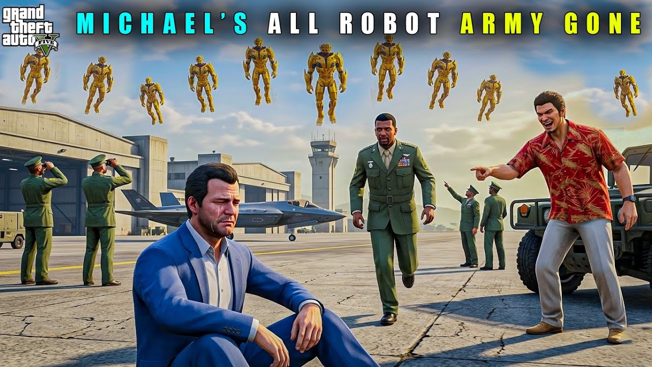 GTA 5 : MICHAEL'S GIANT ROBOT ARMY IS NO MORE || BB GAMING