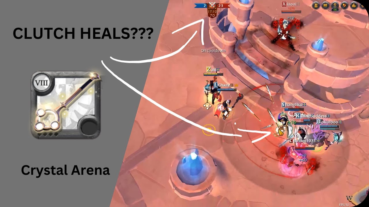 CLUTCH HEALS??? | Albion Online Crystal Arena | HEALER POV | Zzong